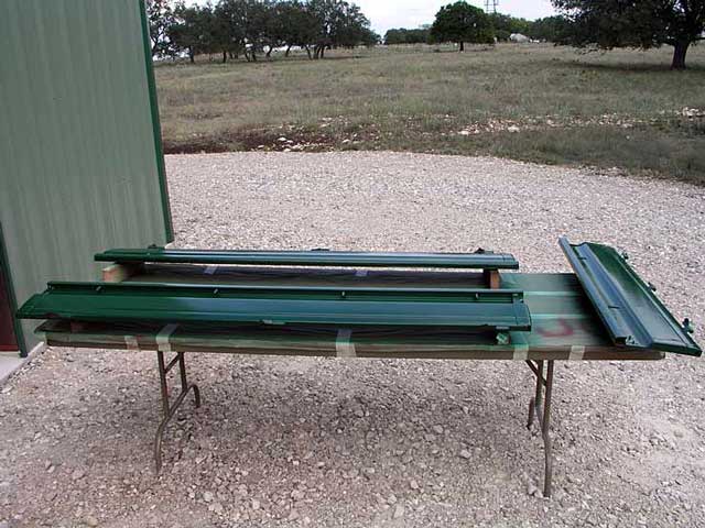 Sides of the bed on a table 