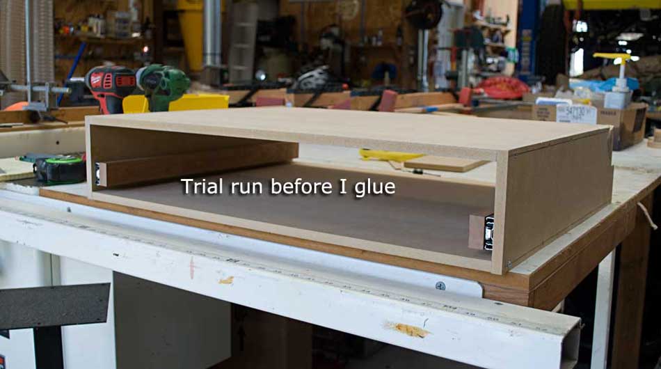 Box is assembled for trial fit