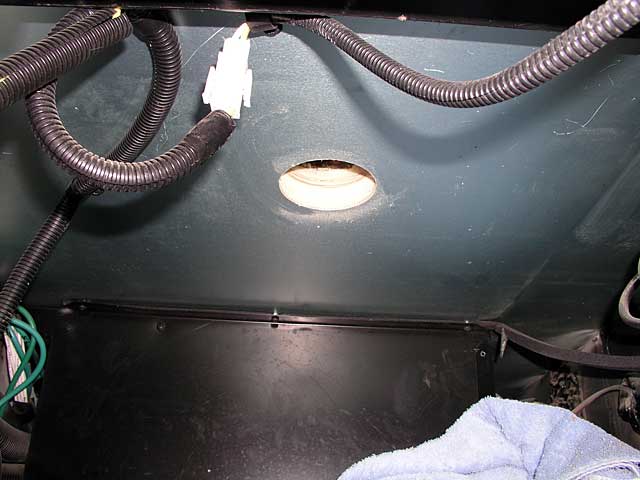 bottom view of the hole