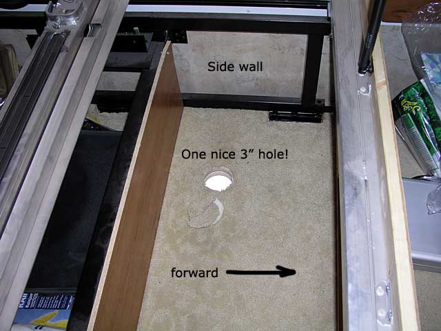top view of the hole