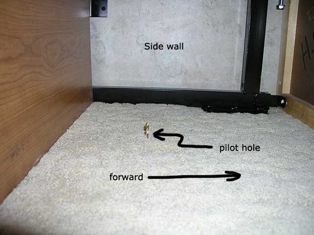 pilot hole topside