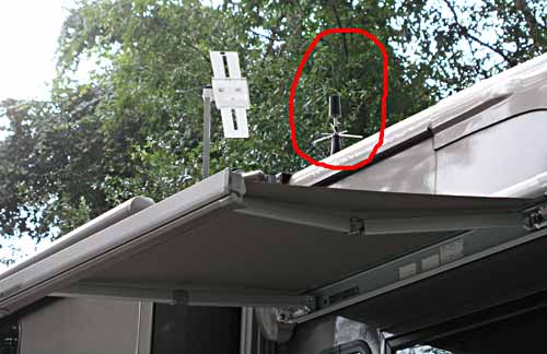 View of antenna as installed