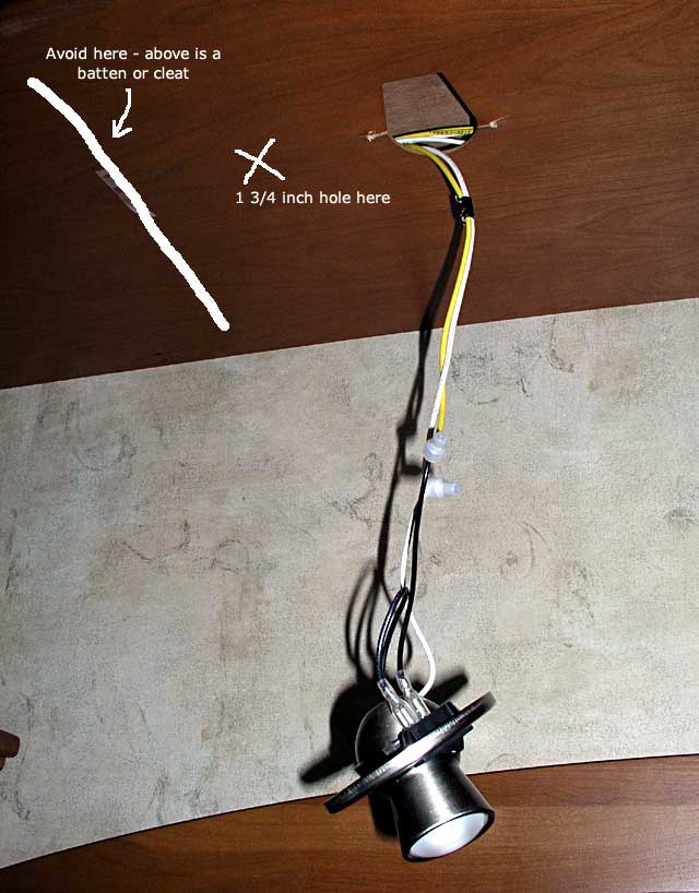 Ready to drill a hole for the dimmer