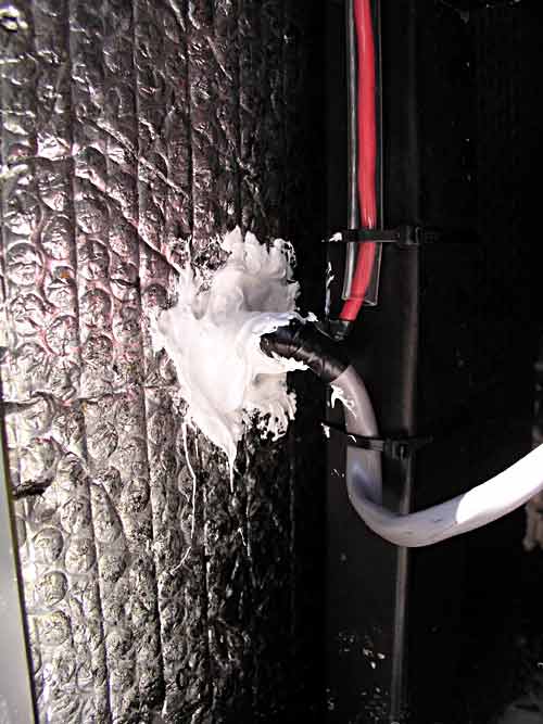 Compartment entrance for wiring