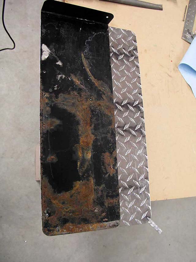 Preparing to mark holes in the new panel