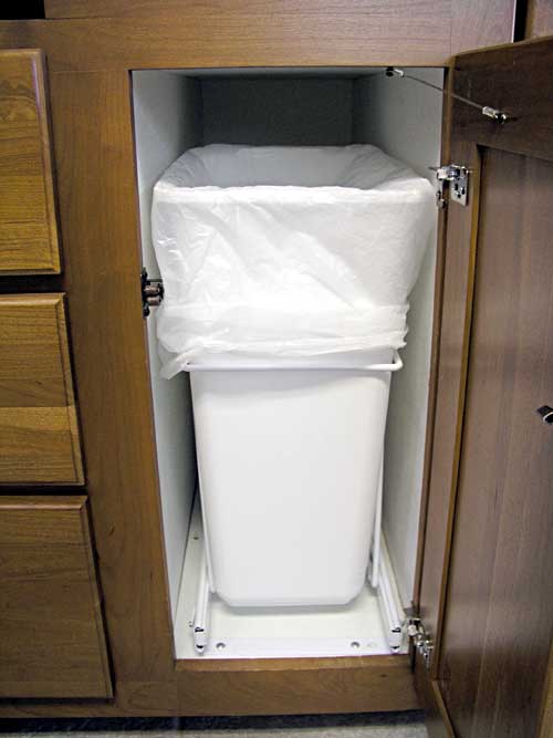 Complete with trash can