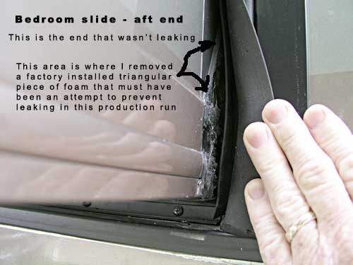 Rear slide corner