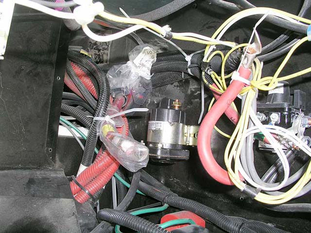 Cables removed from the solenoid and bagged