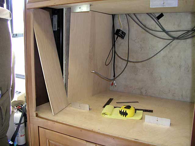 Now we're fitting the plywood sides