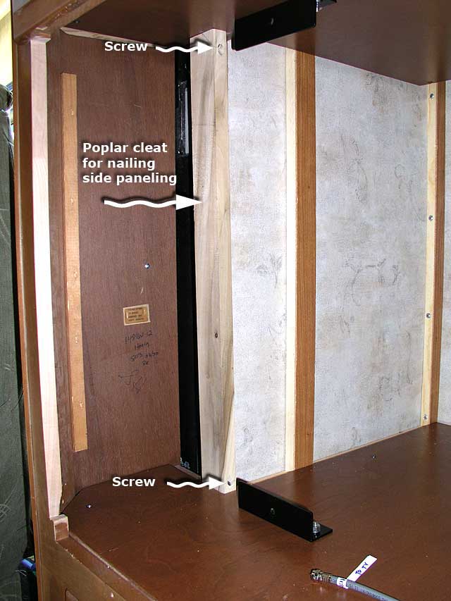 Nailer strip or cleat added