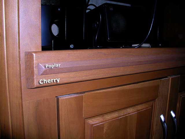 Cabinet trim added