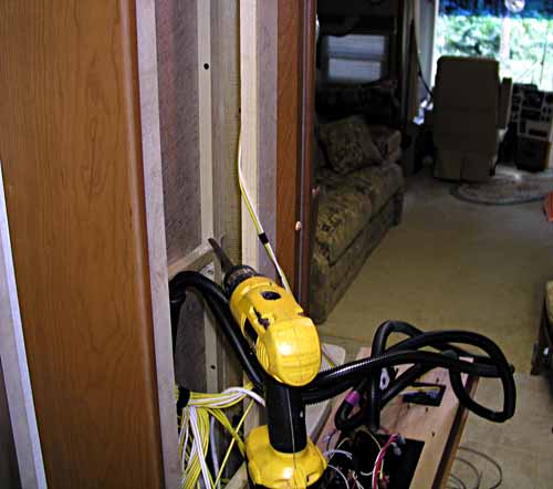 Drilling a hole with a long bit
